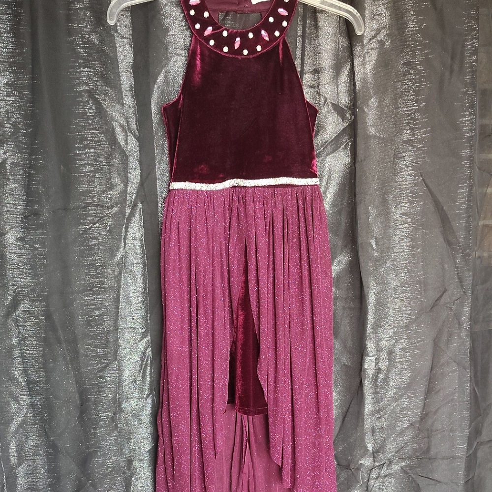 Elegant Burgundy Kids Dress